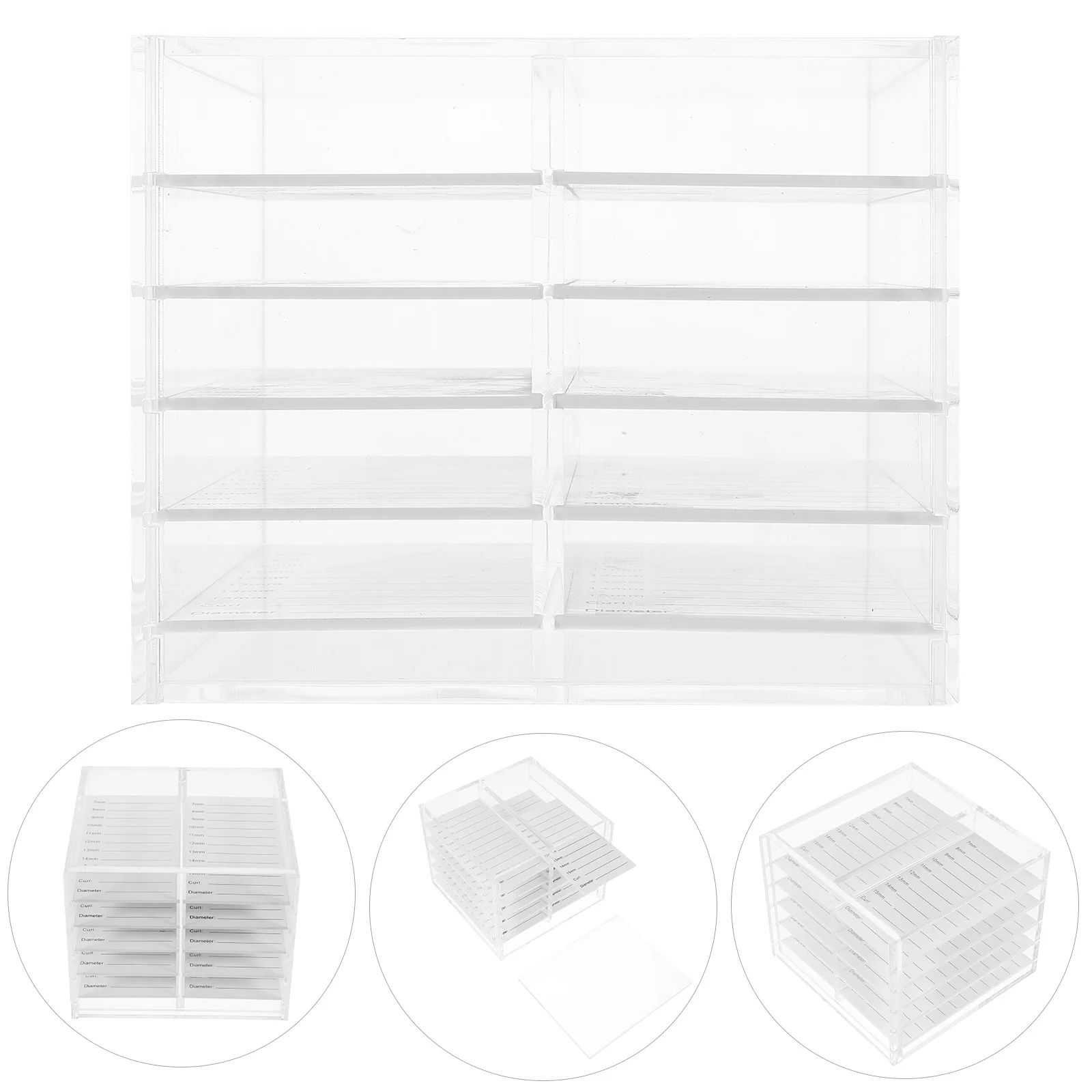 

10 Layers False Eyelash Storage Box Transparent Acrylic Multi layer Container Clear Makeup ganizer Eyelash Case Display Box