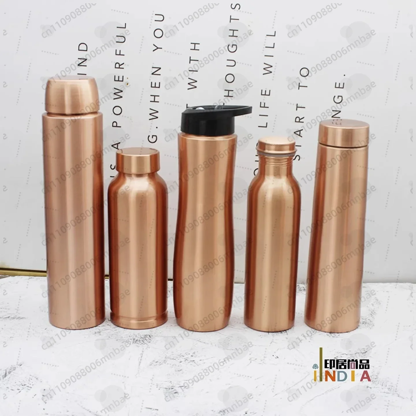 Copper water bottle, outdoor yoga sports carry-on bottle, Indian characteristics pure copper copper kettle water cup
