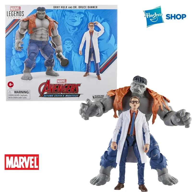 

In Stock New Hasbro Marvel Legends Series Gray Hulk and Bruce Banner Avengers 60th Anniversary 6 Inch Action Figures Toy