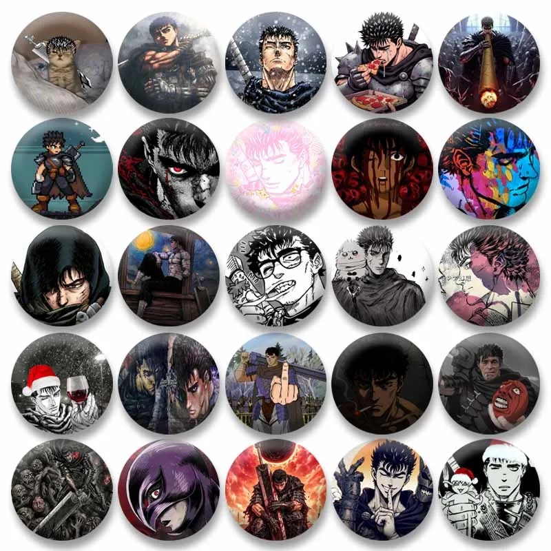 Cool Demon Anime Coin Badges Creative Cartoon Role Guts Griffith Casca Enamel Pins Clothes Bag Jewelry Brooch Gifts for Friend