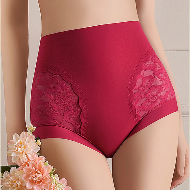 ملابس داخلية نسائية رفيعة عالية الخصر ملابس داخلية مثيرة من الدانتيل بدون خياطة ملابس داخلية نسائية قابلة للتنفس لرفع المؤخرة ملابس داخلية مريحة