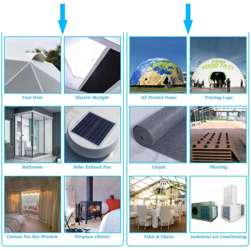 خيمة مناسبات كبيرة شفافة 30 متر حفلة كبيرة الجيوديسيا الفاخرة كرة الهوكي قبة خيمة للبيع #5