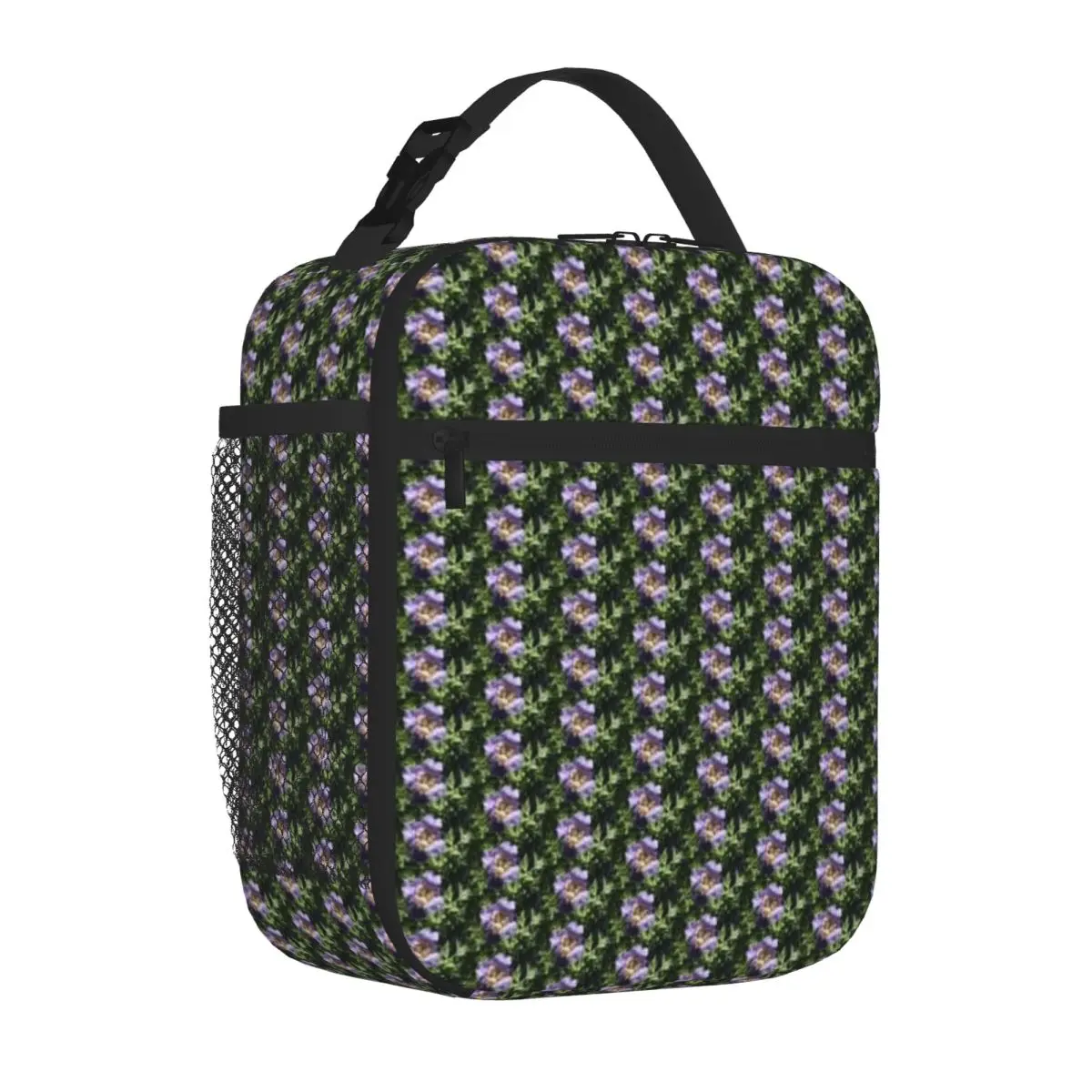 Bestselling Fully Opened Purple Iris In Bloom Sporty Food Cooler Bag Preschool Lunch Large Lunch Bag