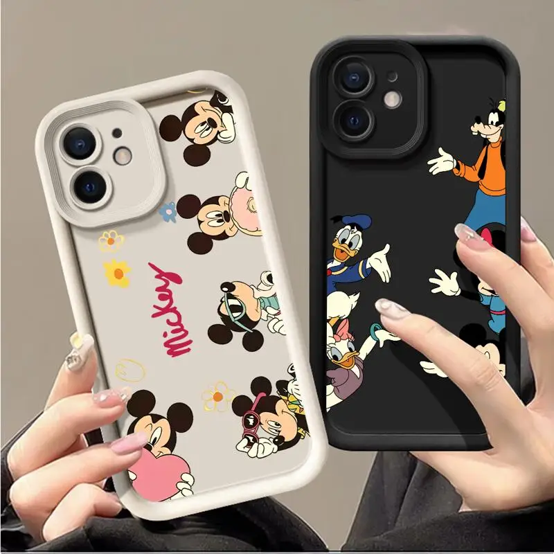 Phone Case for Apple iPhone 15 14 13 12 11 Pro Max 13 12 Mini XS XR X plus funda Disney Mickey Mouse And Friends Silicone Cover