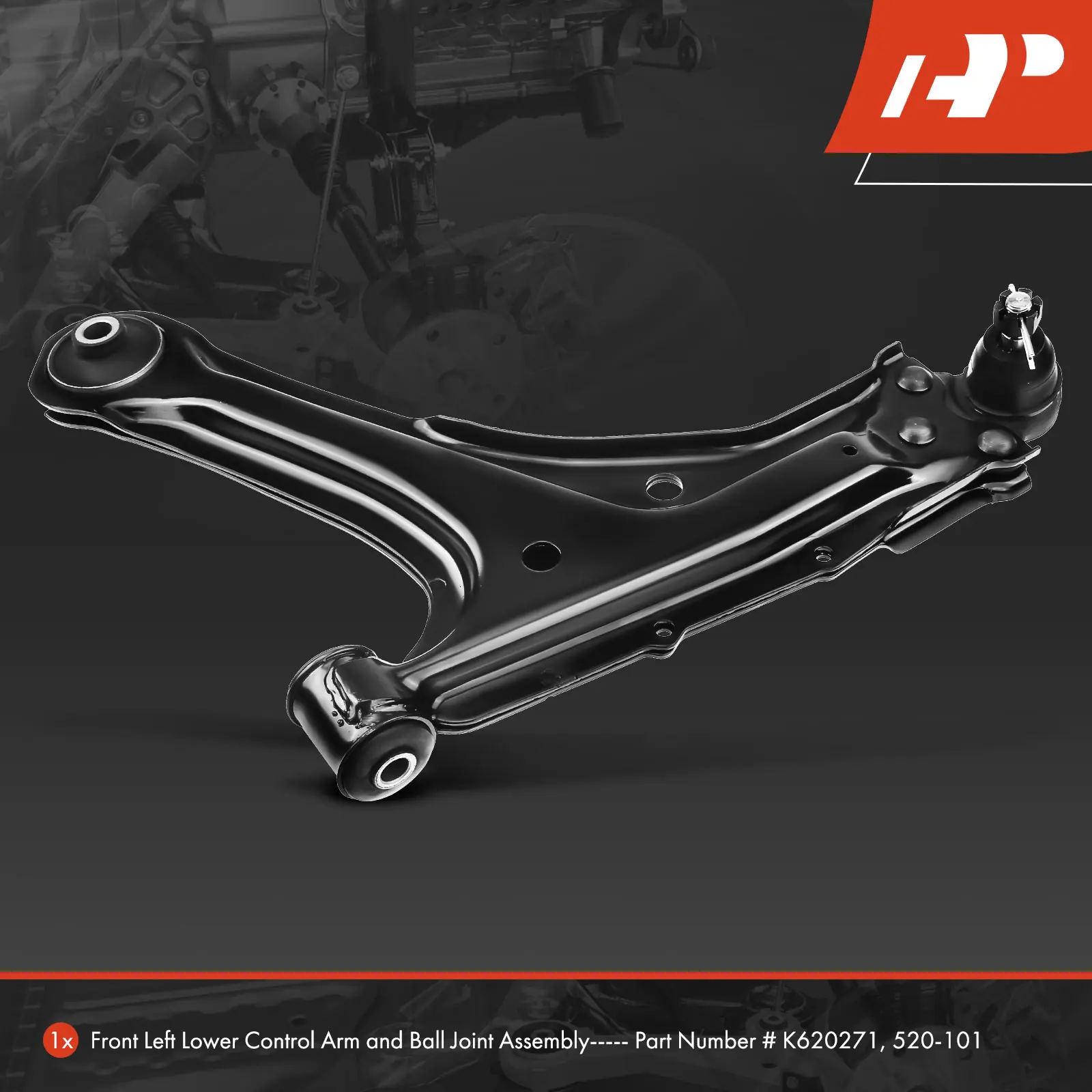 A-Premium Front Left Lower Control Arm with Ball Joint for Pontiac Sunfire 1995-2005 Chevrolet Cavalier 1995-2005