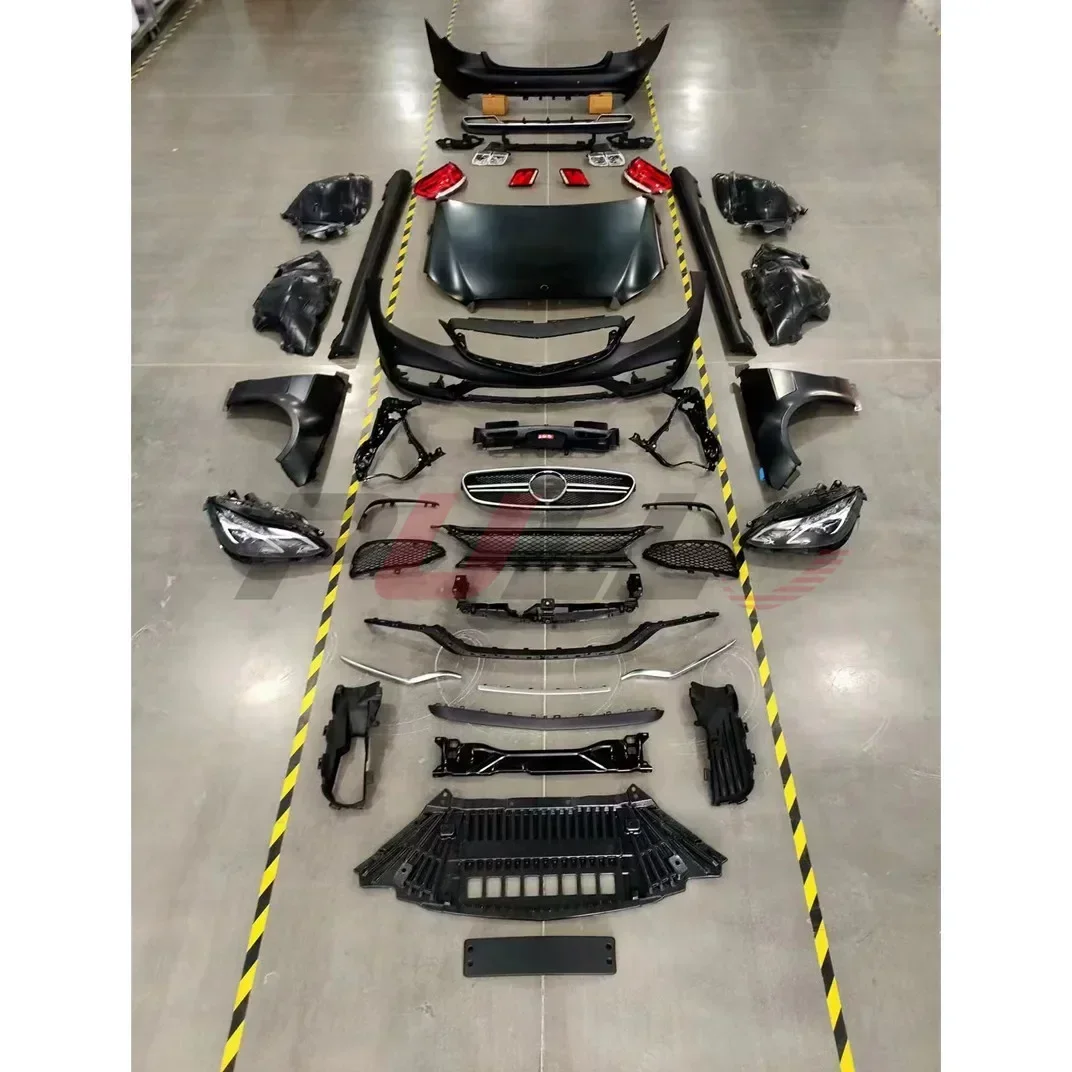

Body kit for Mercedes benz E class W212 09-15 modified to E63 AMG style include front and rear bumper assembly with grille