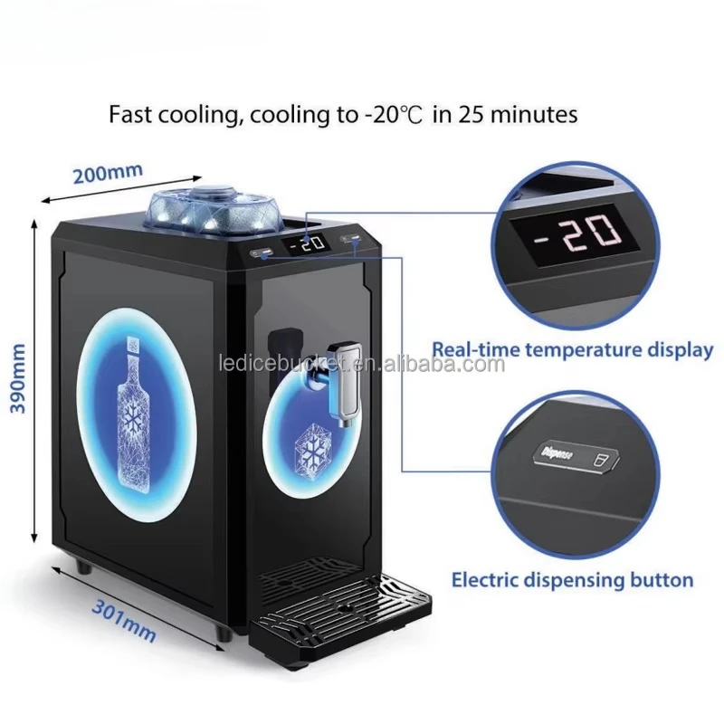 Red Wine Cooler and Wine Beverage Fridge Wine Chiller Dispenser for Single Bottle Liquor Beverage Cooling Machine