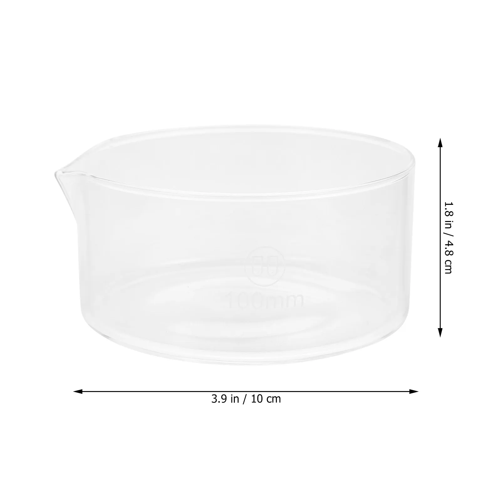 1Pcs Glass Crystallizing Dish Spouted Transparent Laboratory Equipment Glass Evaporation Dish Reusable Heat Resistant