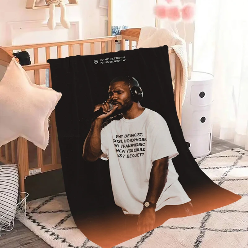 A-Frank_Ocean Poster Blond Throw Custom Blanket Fluffy Bed Blankets for Decorative Sofa King Lid Microfiber Bedding Knee Fleece