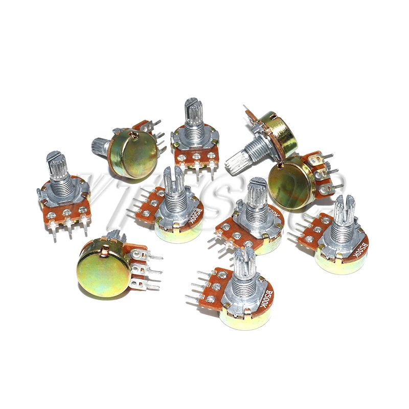 10PCS WH148 15mm 3pin Linear Potentiometer Mit Muttern Und Unterlegscheiben 1K 2K 5K 10K 20K 50K 100K 250K 1M Potentiometer Kit