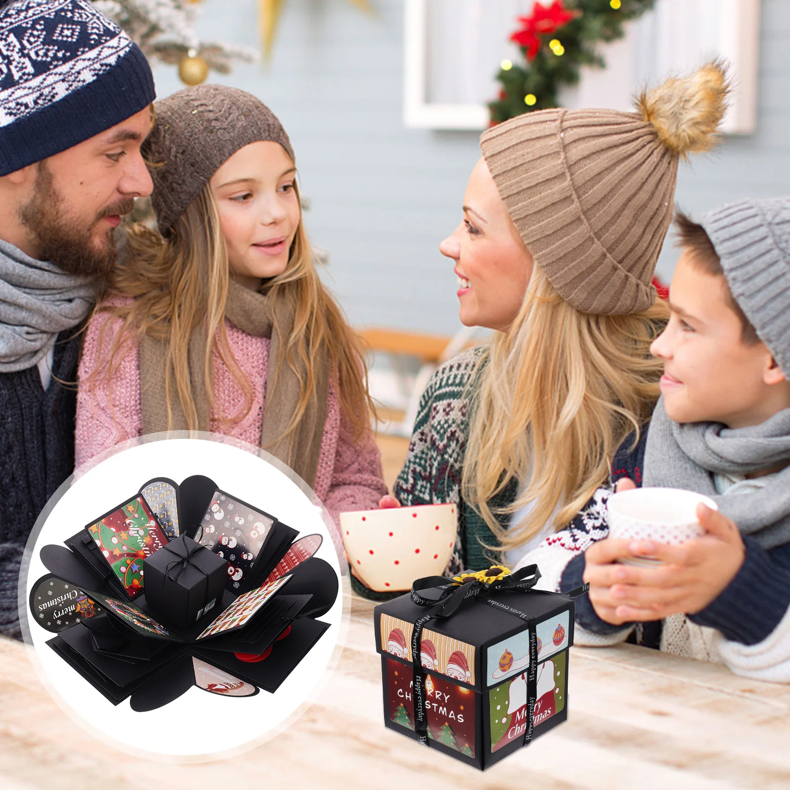 

1Pcs Hexagon Photo Album Customizable Fun Design Storage Case for Photos Memories DIY Project Ideal Gift for Christmas