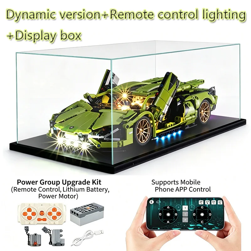 

1: 14 MOC Mechanical Remote Control Sports Car DIY Assembly Building Block Decoration Model Racing Puzzle Toy Birthday Gift