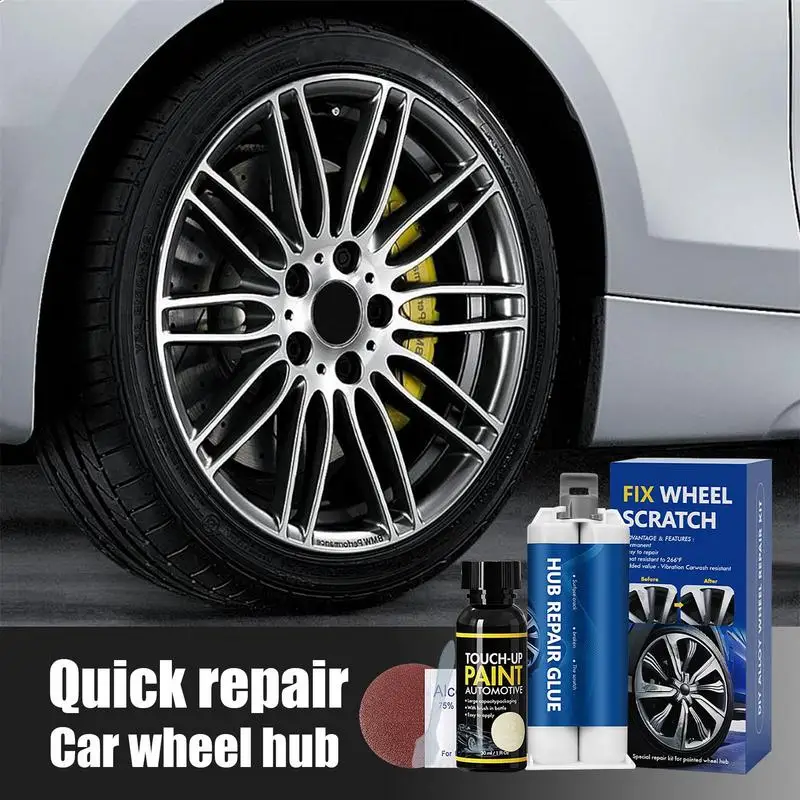 Wheel Scratch Repair Kit Wheel Paint Repair Vehicle Scratch Remover Wheel Repair Tool Set Scratch Repair Tool Quick and Easy