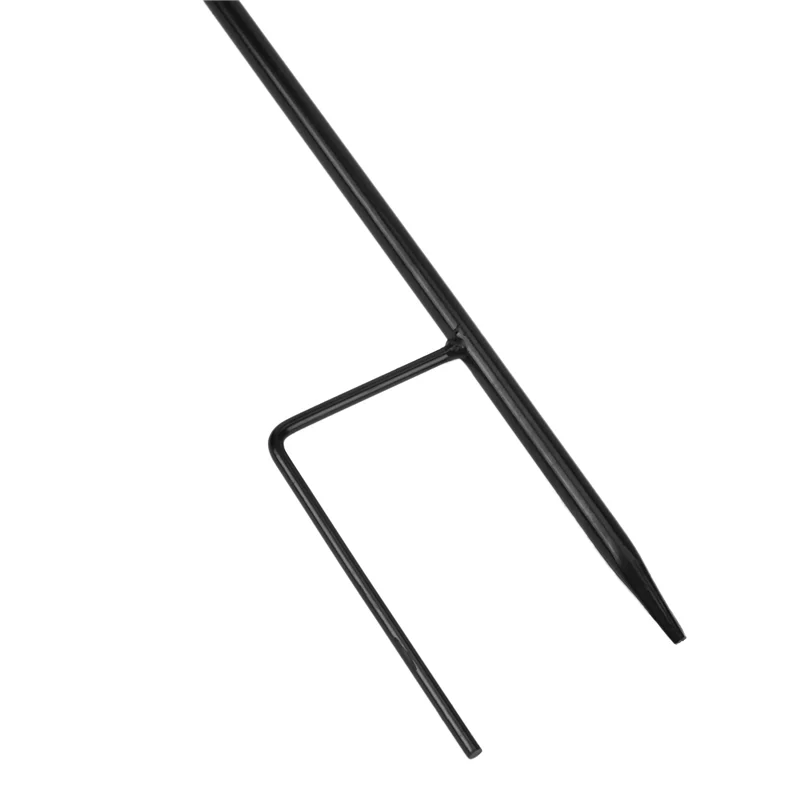 AB33-8 Pcs Adjustable Shepherd Crook Hooks,Festoon Pole With Base,Garden Border Hook For String Lights,Flower Ball,Plant