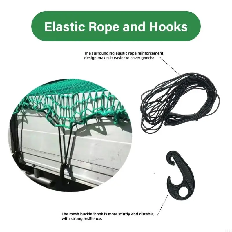 Multifuntional Truck Cargo Safety Net Polyethylene Texture 2x3m Nonslip Truck Bed Net Quick Installation Cargo Net