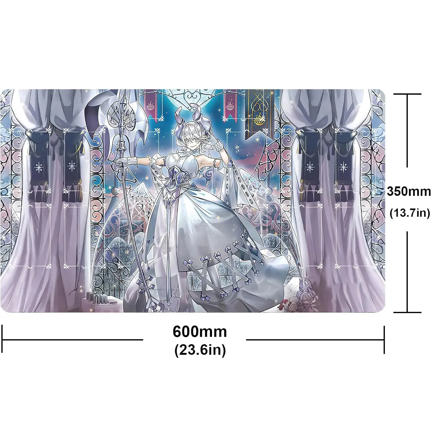 YGO Laser playmat Labrynth Holographic Mat Board Gaming Competition Pad Mat Card Binder Deck 23.6x13.7in