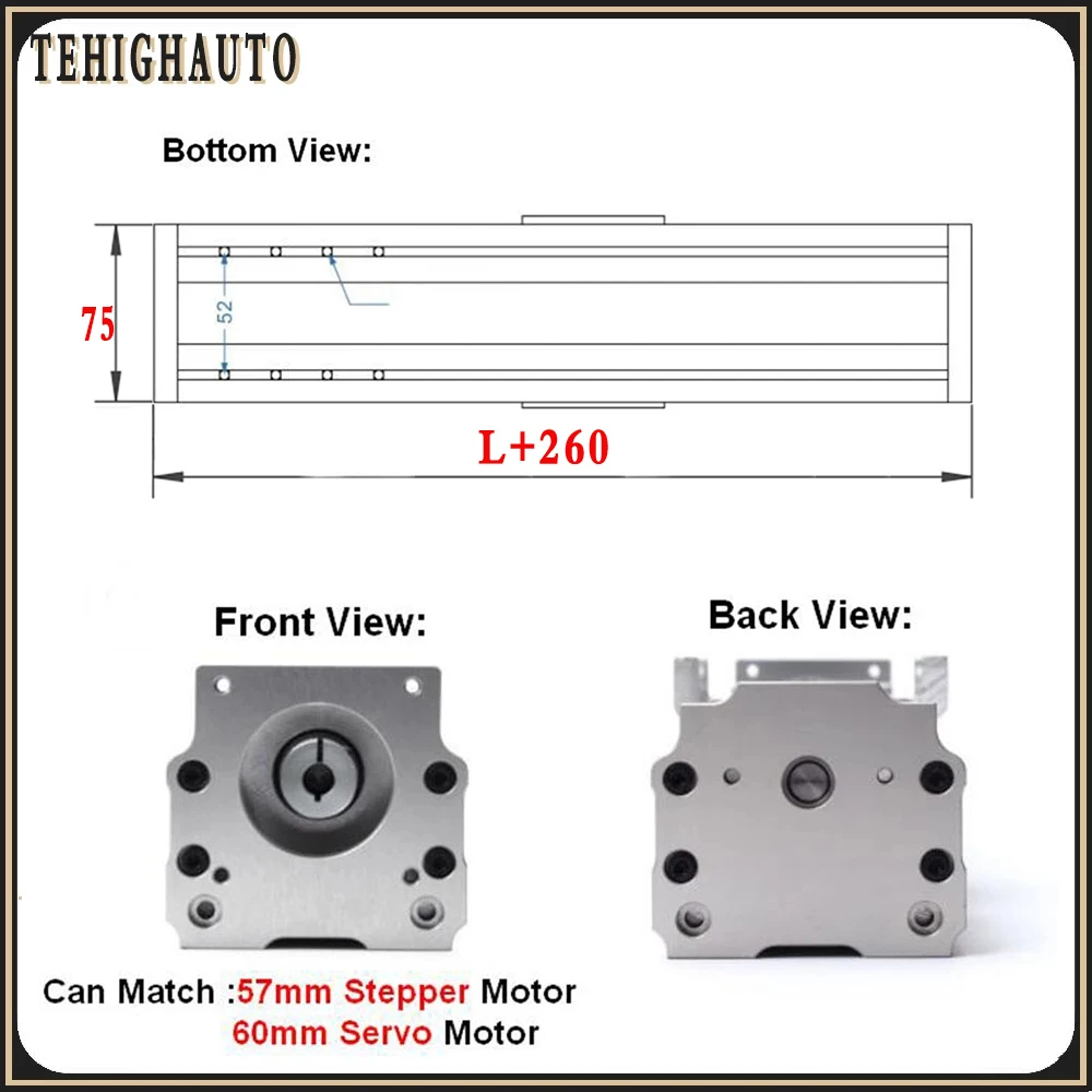 Imagem -04 - Mesa Deslizante de Módulo Semi-fechado Trilho Linear Parafuso de Esferográfica do Curso Roteador Cnc para 57 Etapas 60 Servos Passos 100800 mm 1605 24 mm