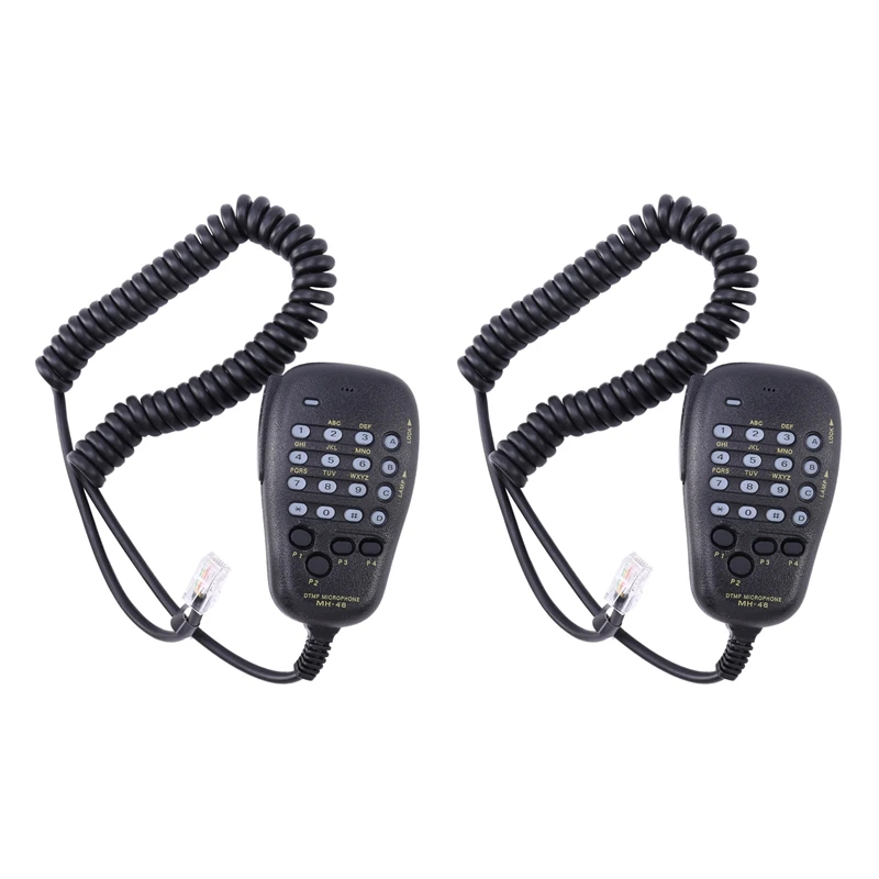 2X Speaker For YAESU MH-48 MH-48A6J DTMF Speaker Microphone For FT-8800R FT-8900R FT-7900R FT-1807 FT-7800R FT-2900R