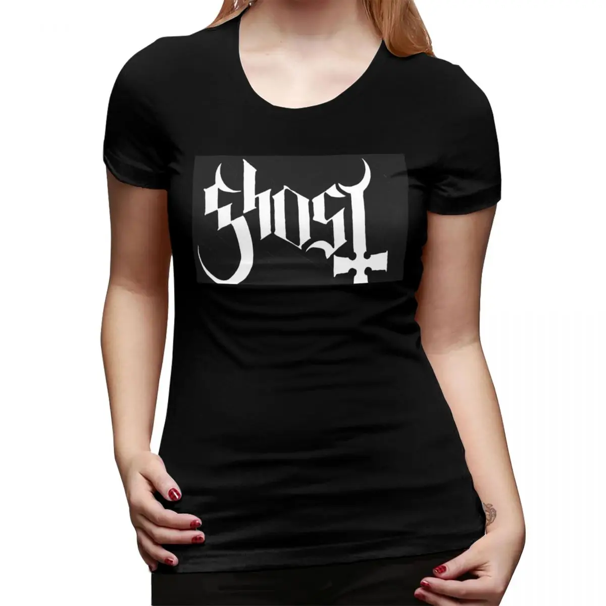 

Rock Band Ghost BC T-Shirt for Women Round Neck Streetwear T Shirts Women's Tees Short Summer Clothes Tops