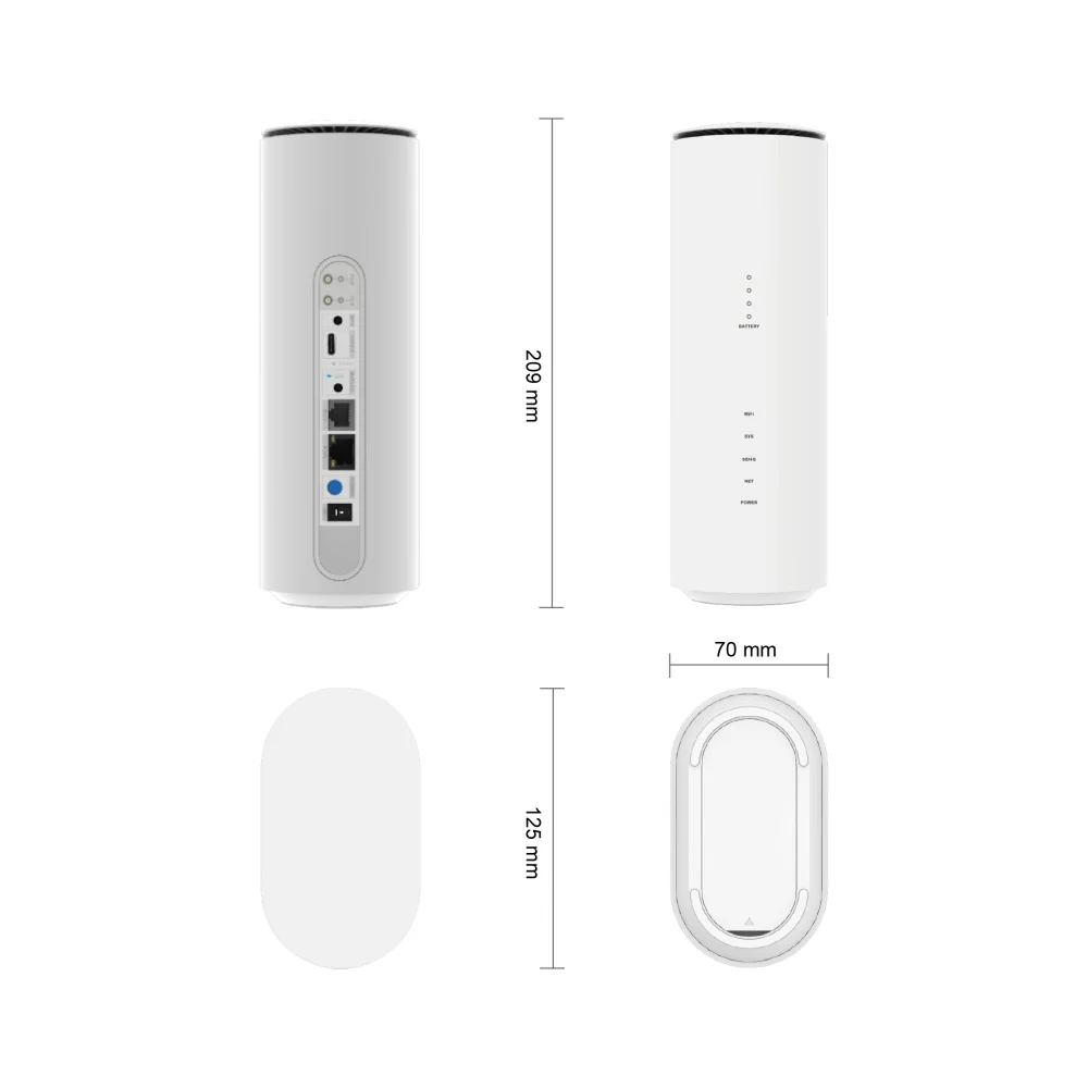 Imagem -04 - Roteador com Cartão Sim Rj11 Roteador Wifi sem Fio Velocidade de Rede Gigabit 5g Rj45 Nr500