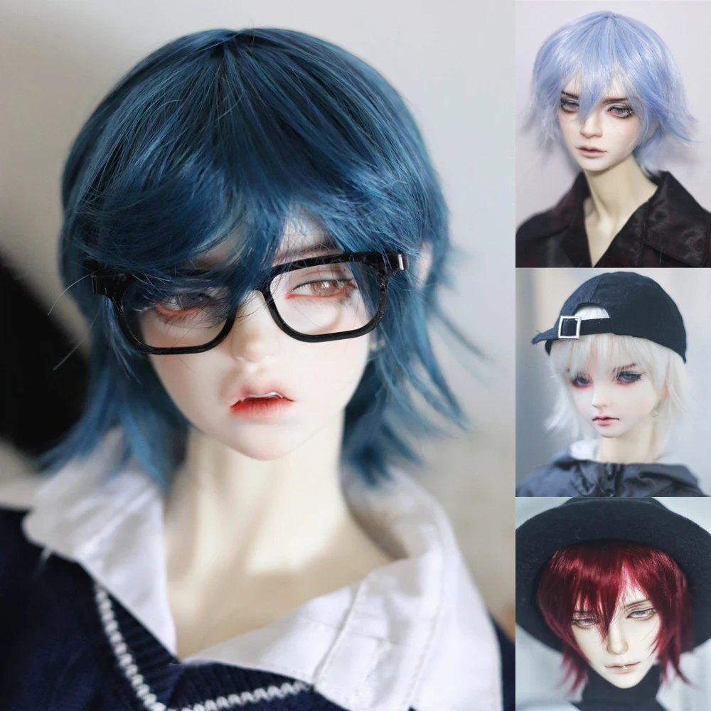 D04-P114 children handmade toy 1/3 1/4 1/6 doll BJD/SD doll's Grey Cool Reversed Short Wig 1pcs