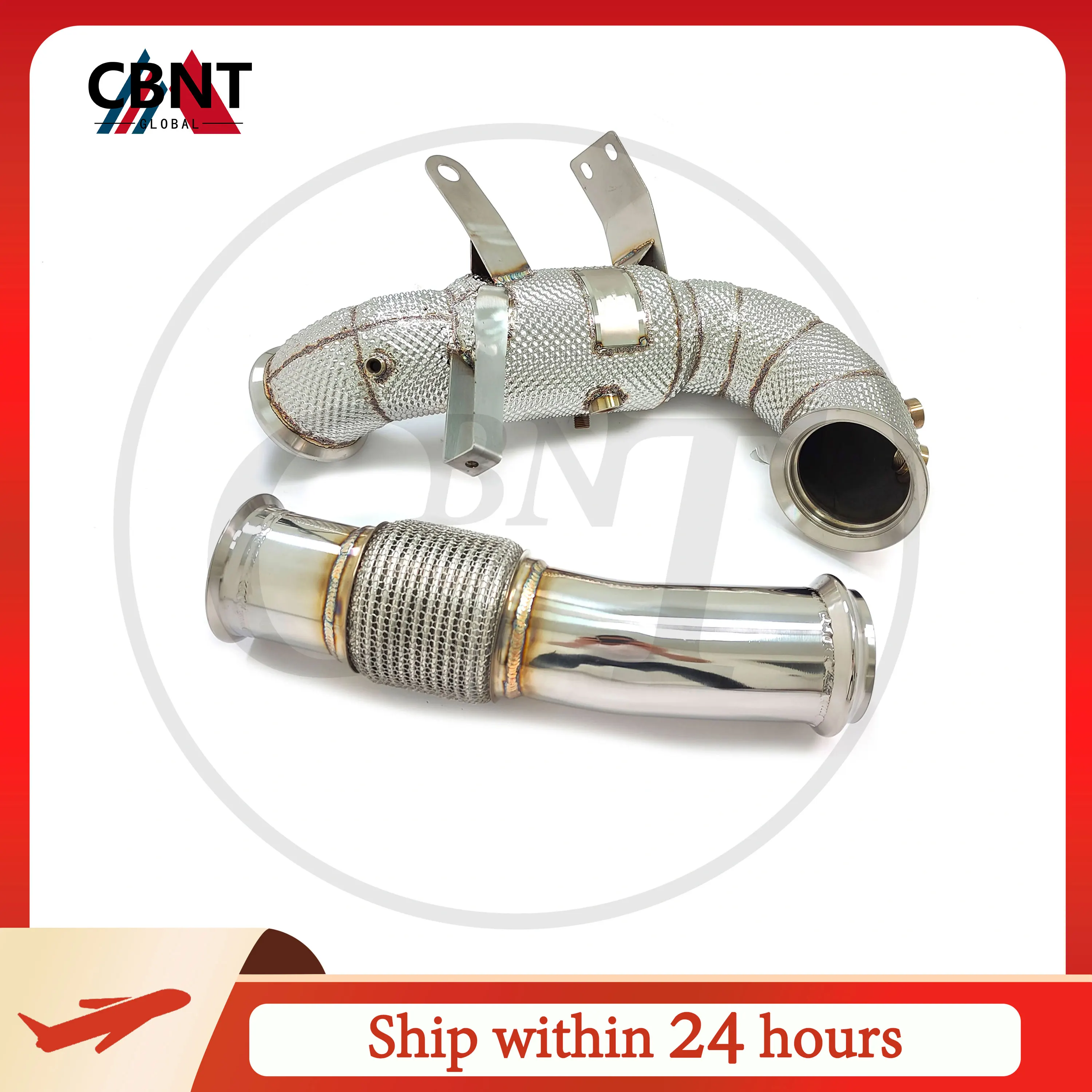 

CBNT Exhaust System Performance Catted/Catless Downpipe for Mercedes Benz A45 CLA45 GLA45 AMG W177 Car Accessories