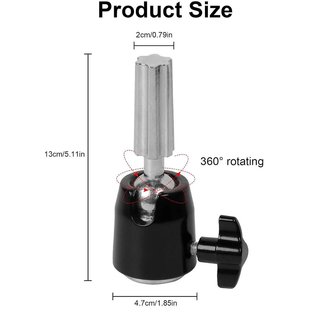 Mannequin Head Tripod Adapter Display Wig Mannequin Tripod Stand, To Reduce Wobble on Standard Tripod Stands