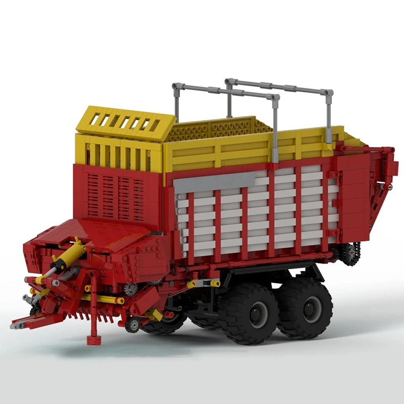 

MOC harvesting and transporting vehicle, building block tractor,trailer model, DIY children's assembly toy, gift, building block