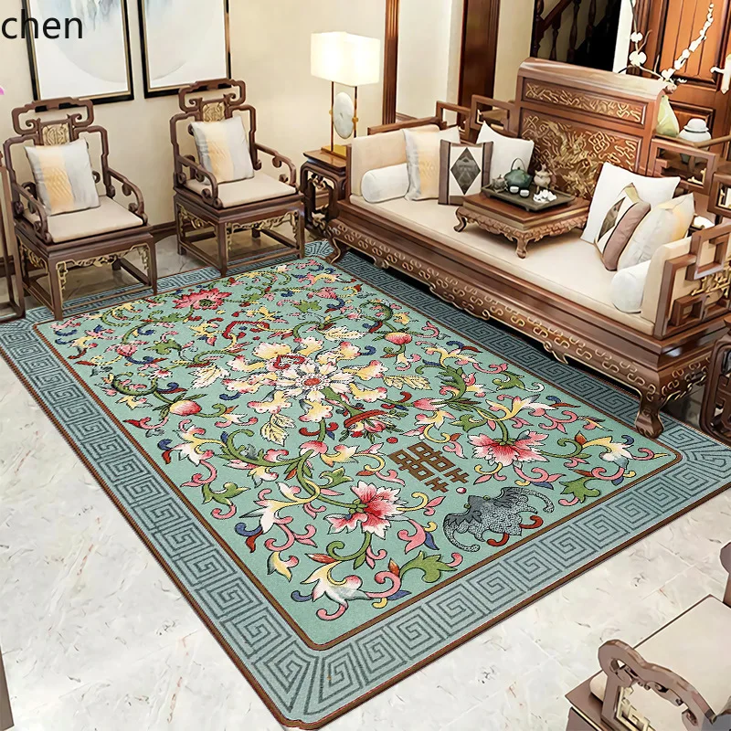 HXL Living Room Carpet Thickened Imitation Cashmere Water Absorbent Non-Slip Carpet