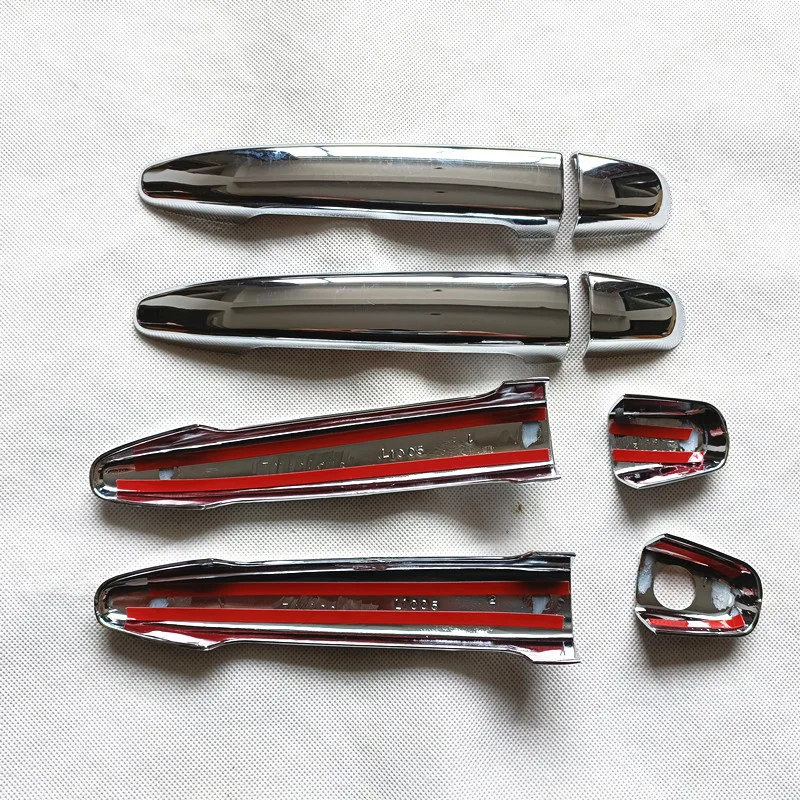 لتويوتا لاند كروزر برادو 120 J120 اكسسوارات 2003 2004 2007 2008 2009 غطاء مقبض الباب الكسوة البلاستيك الكروم