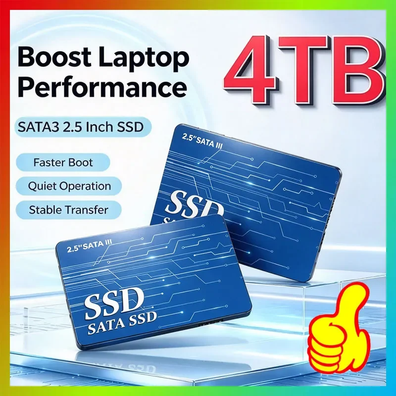 2026 New SATA III 2.5 Inch Internal SSD High Performance 500GB 1TB 2TB 4TB Shockproof Gaming Solid State Drive for Desktop