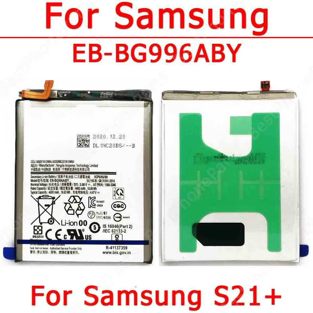 Battery For Samsung Galaxy S21 Plus S21+ G996 4G 5G Battery EB-BG996ABY 4800 mAh Cellphone Li-ion Bateria Spare Parts