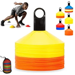Coni da calcio Disc Con borsa per il trasporto e supporto Agility Training Field Markers coni sportivi attrezzatura per l'allenamento di calcio Coaching