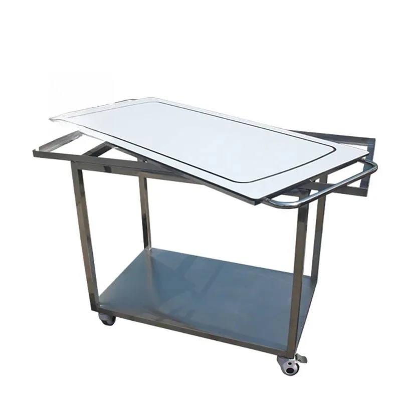 

Popular Design Pet Hospital Stainless Steel Stretcher Trolley Acrylic Panel Stretcher Trolley With Removable Panel