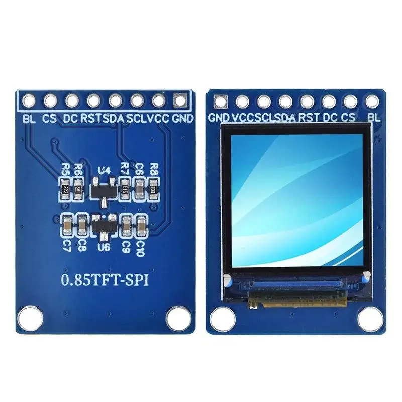 0.85 Inch IPS TFT LCD Display Module, 128*128 SPI GC9107 Controller Screen for ESP32 & Raspberry Pi DIY Projects