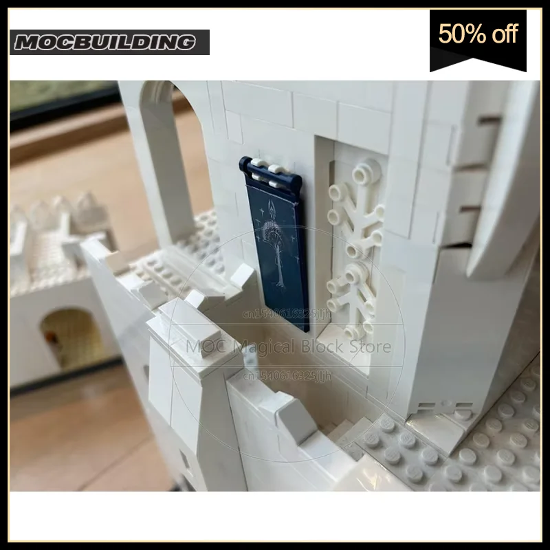 Mina Tirith MOC bloques de construcción los anillos película el castillo blanco UCS arquitectura modelo tecnología colección de ladrillos juguetes regalos
