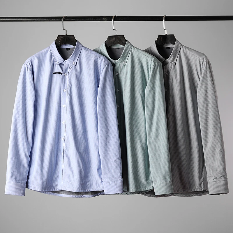 

Thiened Fce Long Sve Мужская теплая подставка для поездок на работу, зимняя мода, повседневный полосатый дизайн Busin Sle