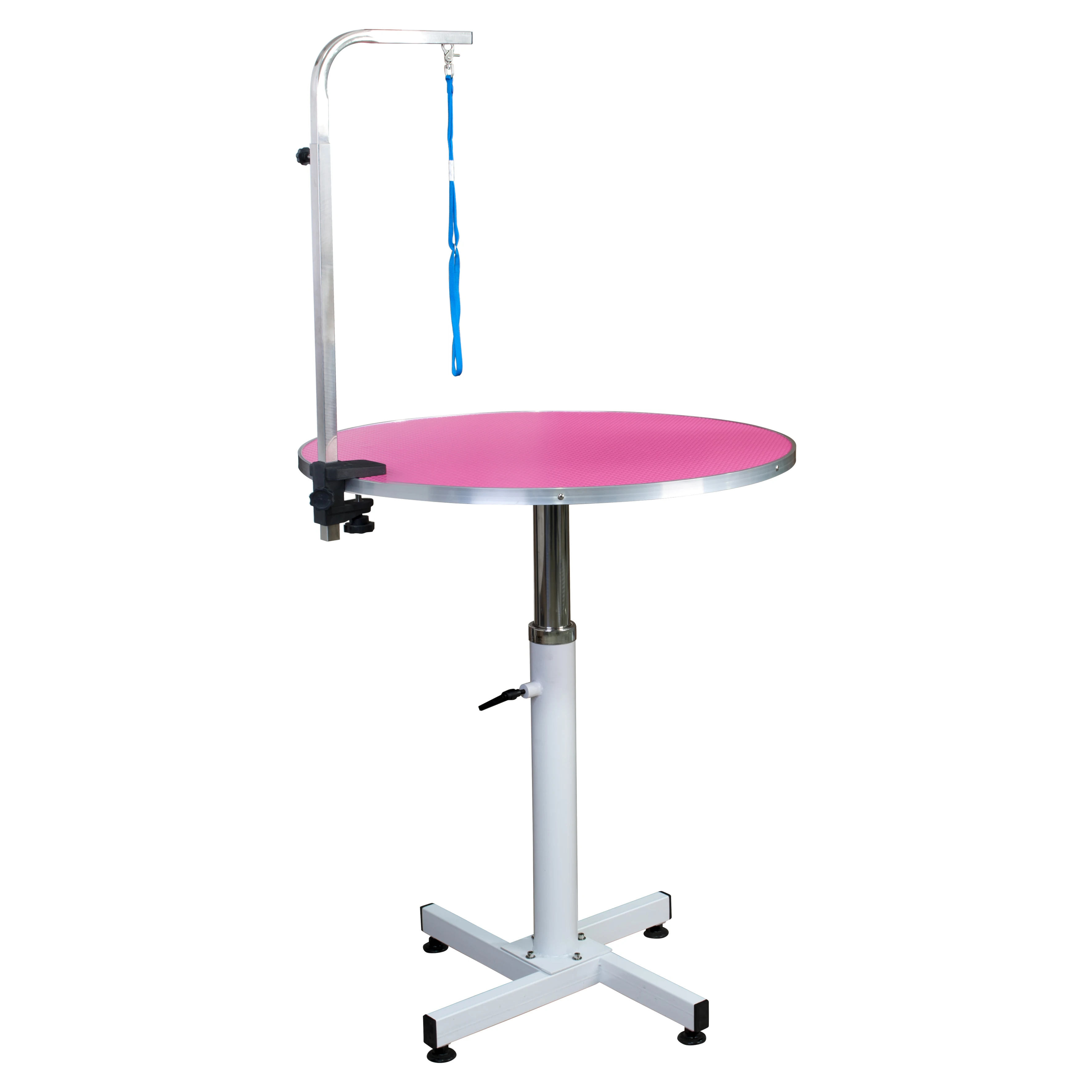 

LT-1216 Adjustable Round Dog Grooming Table Eco-Friendly Wood Material