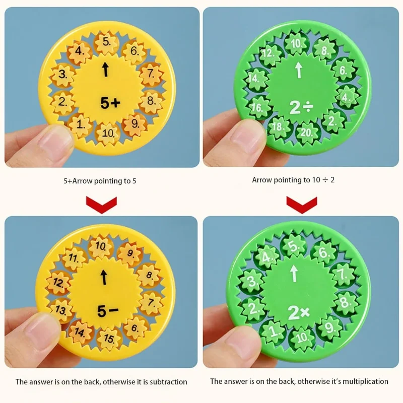 Matemática fidget spinner brinquedos sensoriais meninos meninas dedo jogo matemática fato giros fidget tdah autismo para crianças presentes (adicionar ou menos)