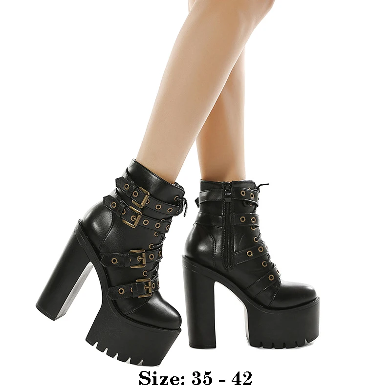 

High quality short ankle suede boots for women zipper 15cm high heel platform new 2025 autumn winter 35 42 fashion shoe black