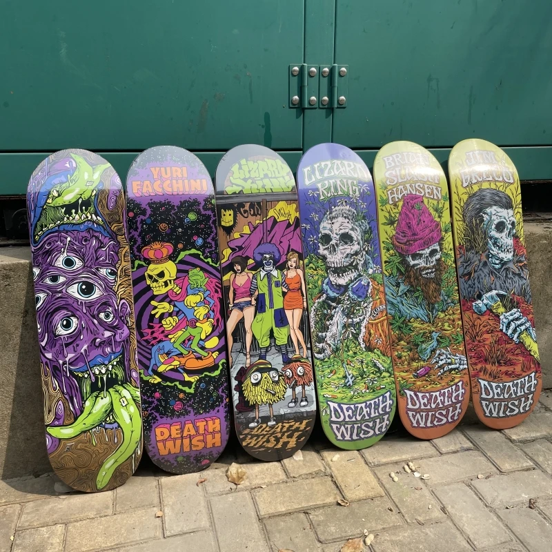 Wish skateboard Decks mesa 100% Canadá América del Norte arce 7 capas prensado en frío cubiertas doble balancín 7,75 8,0 8,25 8,5 pulgadas si