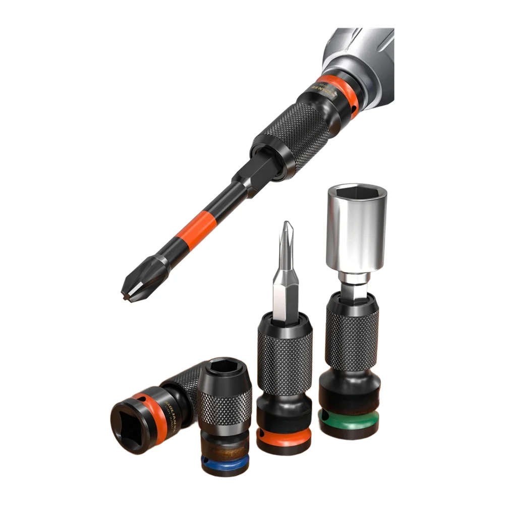 1pc Electric Wrench Converter 1/2 3/8 1/4 To 6.35mm Hex Bit Socket Adapter For Pneumatic Wrench Power Tools Accessories