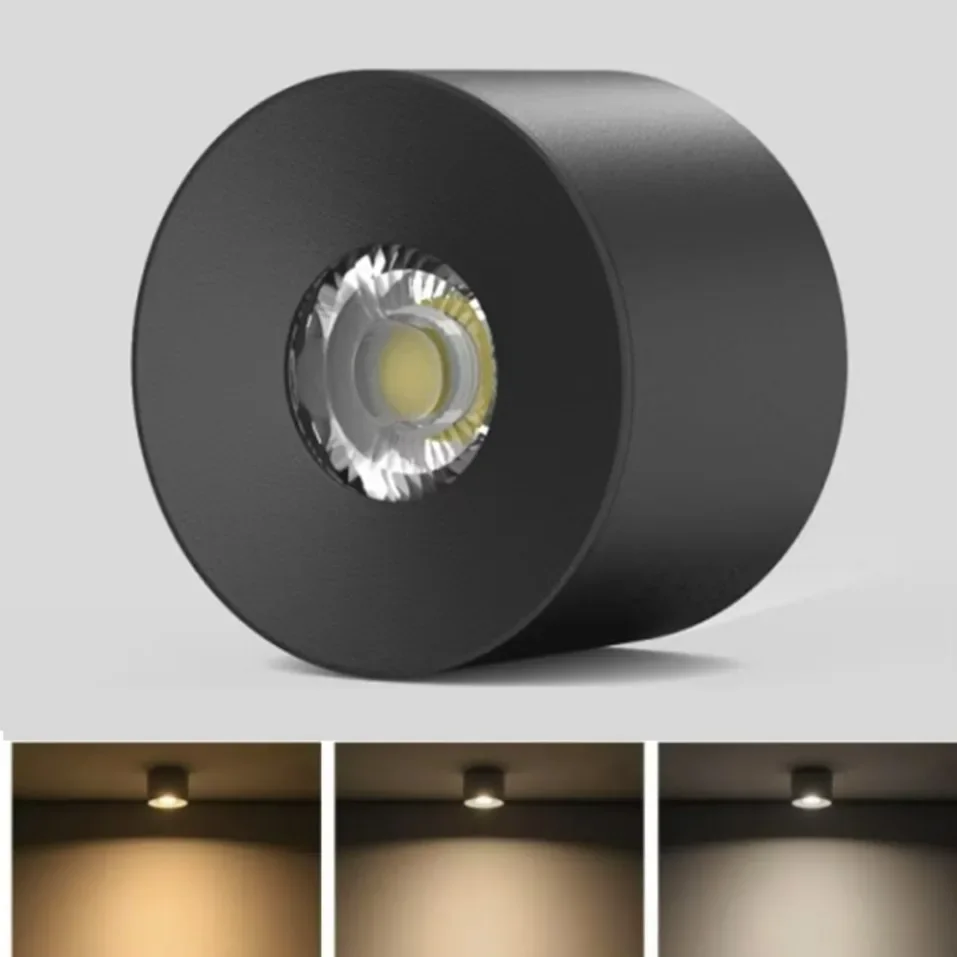 سطح شنت LED النازل ضوء السقف 7 واط 9 واط CRI97 ماتي الألومنيوم COB رقاقة بقعة ضوء لغرفة المعيشة المطبخ التيار المتناوب 85-265 فولت #2