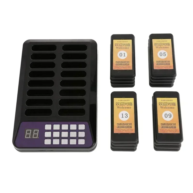 220 فولت مطعم الطنان النداء اللاسلكي الترحيل نظام استدعاء الضيوف لمقهى الحلوى متجر الكنيسة شاحنة المحكمة ، يهتز + حلقة + فلاش