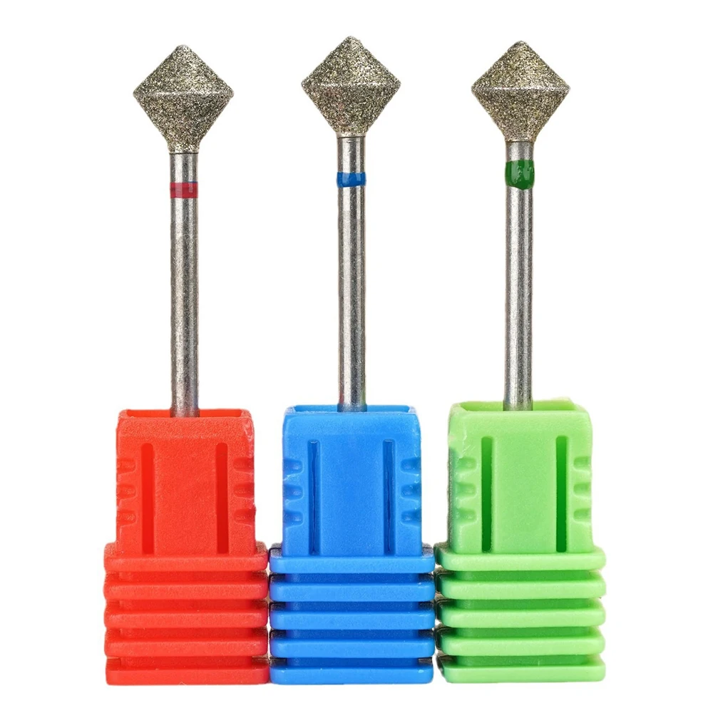 Diamond Nail Drill Bit – Professional Emery Coated E-File Bit for Gel Removal, Acrylic Nails & Cuticle Cleaning (3/32