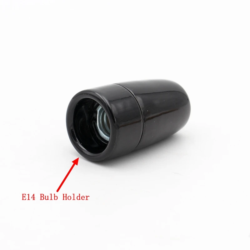 E14 Ceramic Lamp Holder Classic Candle Bulb Base Screw Lamp Socket Fittings for Chandeliers