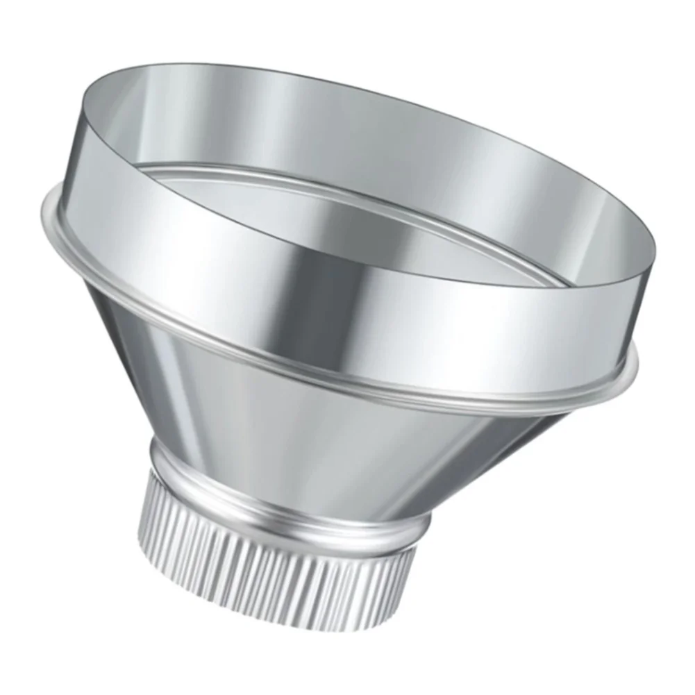 8 Inch To 4 Inch Galvanized Steel Duct Reducer For Vent Pipe Adapter Raised Edges Secure Grip Rolled Edge Easy Insert