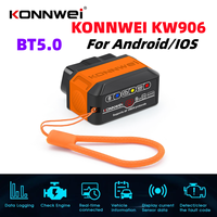 KONNWEI KW906 ELM327 V1.5 Pic18F25K80 OBD2 Scanners Bluetooth 5.0 For Android/IOS ELM 327 OBD 2 Car Diagnostic tool Code Reader