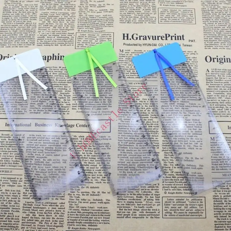 63HF Multifunctional Ruler Glass with Scale Centimeter Measuring Painting Engraving Origami-Model Glass