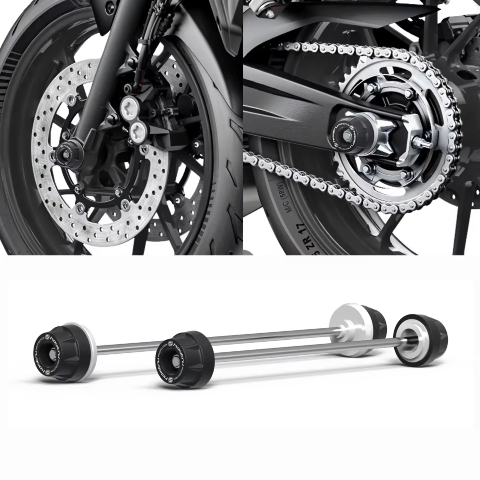 Motorcycle Wheel Spindle Protection Axle Cover Set for YAMAHA YZF R7 2022-2025 Anti dumping protection